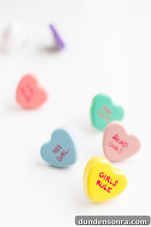 DIY Conversation Heart Rings: Make Cute Candy Heart Jewelry at Home 9 Heart rings