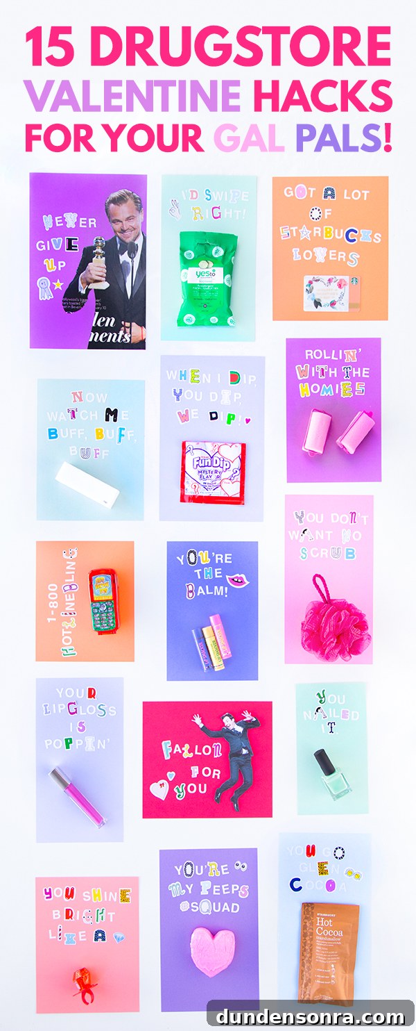 15 DIY Drugstore Valentine Gifts and Hacks for Your Gal Pals 2 Valentine cards