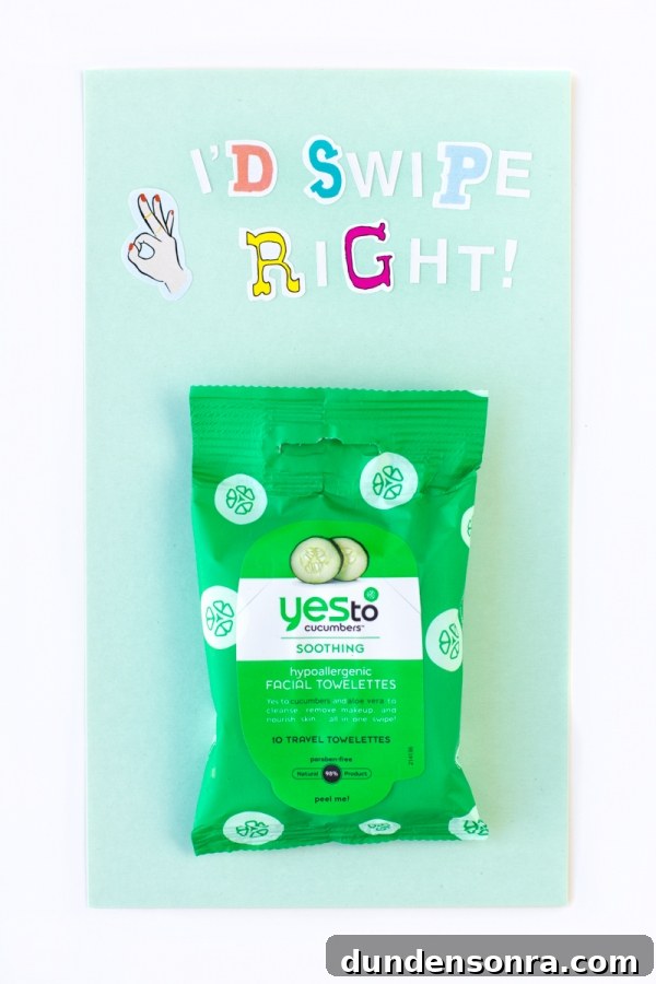 15 DIY Drugstore Valentine Gifts and Hacks for Your Gal Pals 15 Makeup remover wipes and letter cut outs