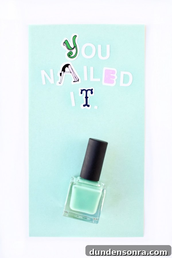 15 DIY Drugstore Valentine Gifts and Hacks for Your Gal Pals 10 Nail polish and cut out letters