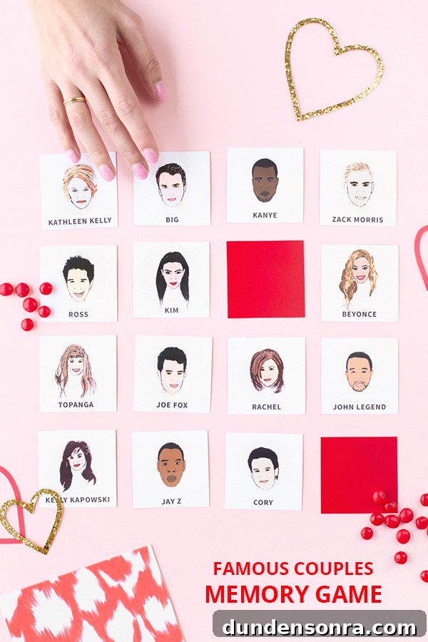 Famous Friend & Couple Memory Game — Free Printable Cards 4 Famous Couples Memory Game (Free Printable!) | studiodiy.com