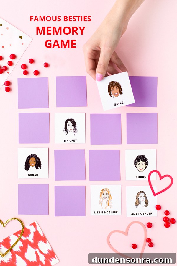Famous Friend & Couple Memory Game — Free Printable Cards 6 Celebrity bingo