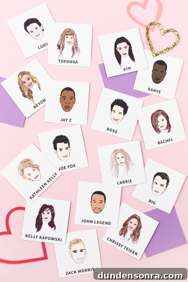 Famous Friend & Couple Memory Game — Free Printable Cards 8 Famous Couples Memory Game (Free Printable!) | studiodiy.com