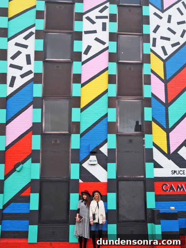 Top London Walls for Studio DIY and Urban Photography 3 People standing in front of a patterned wall