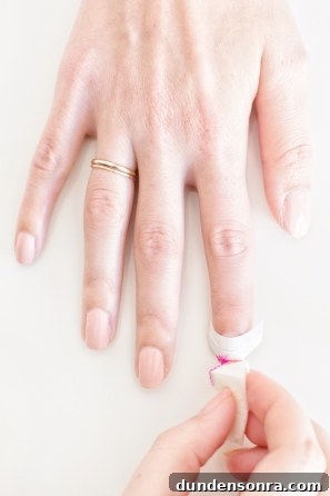 Someone painting their nails