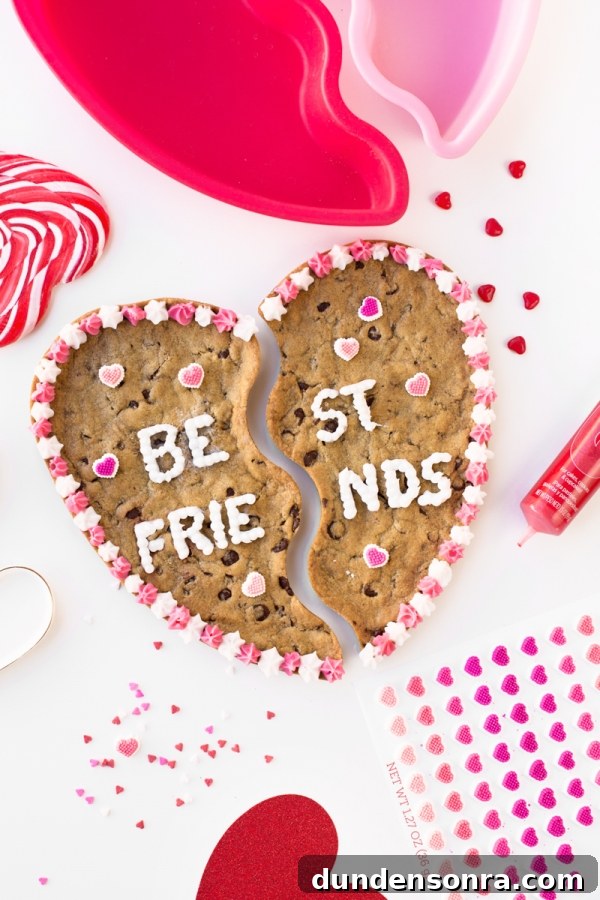 Galentine’s Day Slumber Party Throwback with Free Printables 6 BFF Cookie Cake | studiodiy.com