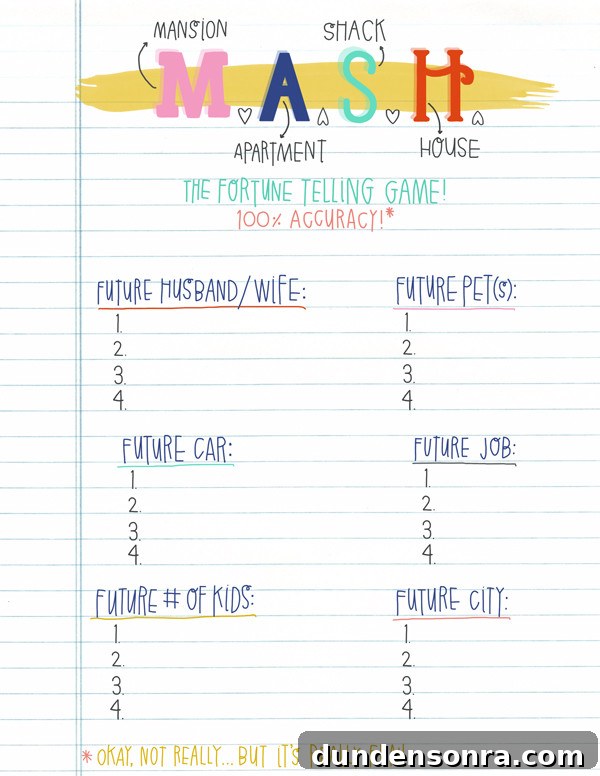 Galentine’s Day Slumber Party Throwback with Free Printables 9 MASH Printable | studiodiy.com