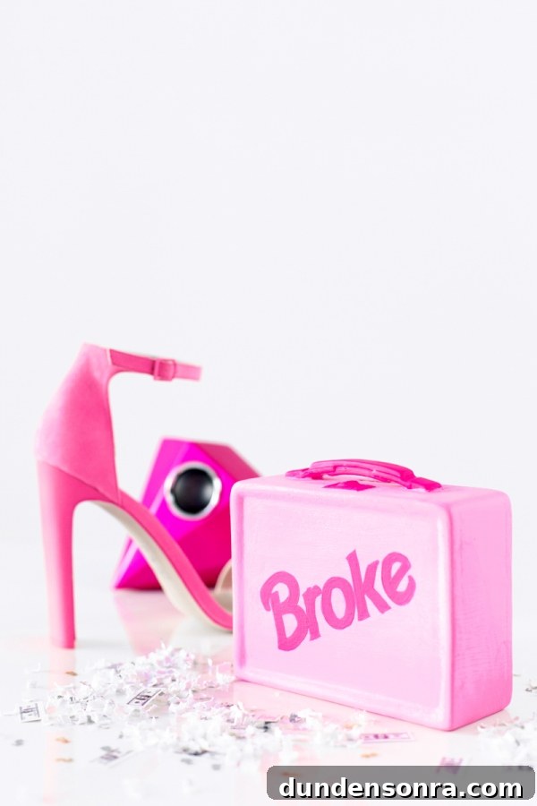 Make a Lunchbox Piggy Bank: DIY Step-by-Step Guide 7 A pink box and pink heel