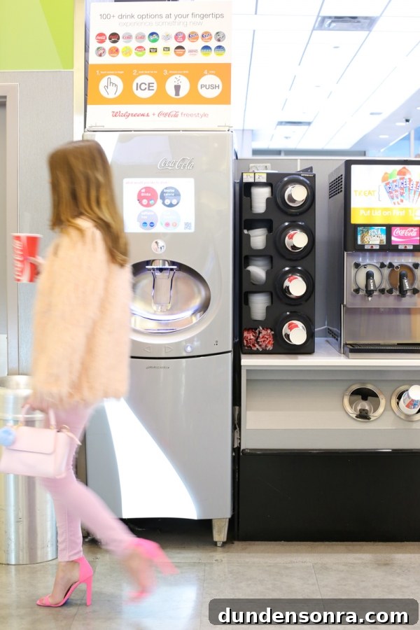 3 Stylish Ways to Wear Light and Monochrome Outfits 5 A woman next to a drink machine