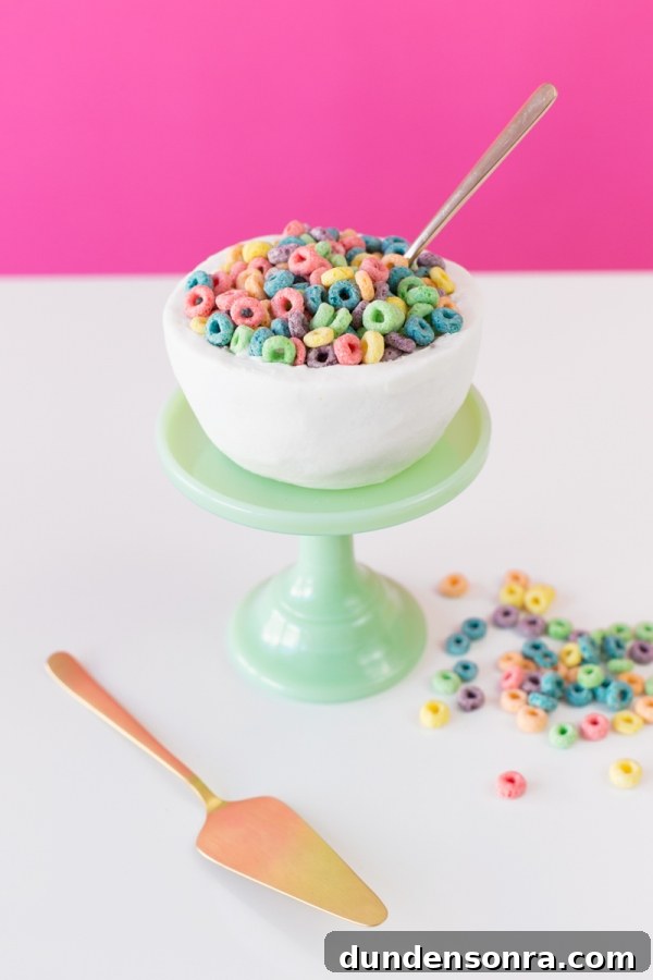 A cereal bowl cake