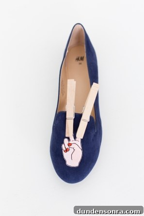 Loafers with patches
