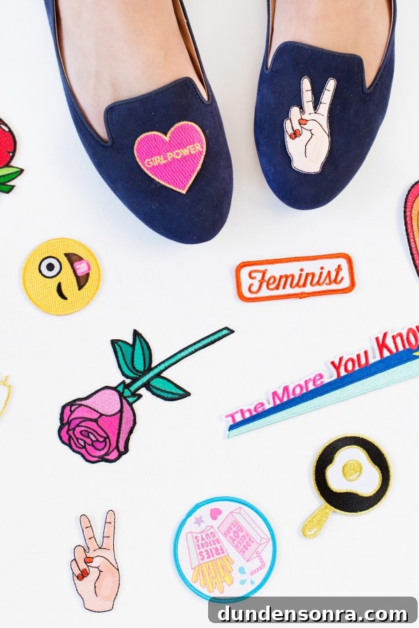Loafers with patches