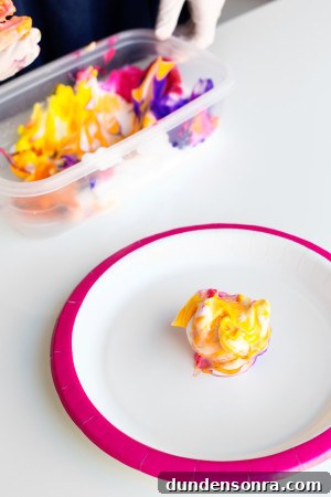 DIY Lisa Frank Easter Eggs: Vintage-Inspired Colorful Egg Ideas 6 A plate with a colorful substance on it