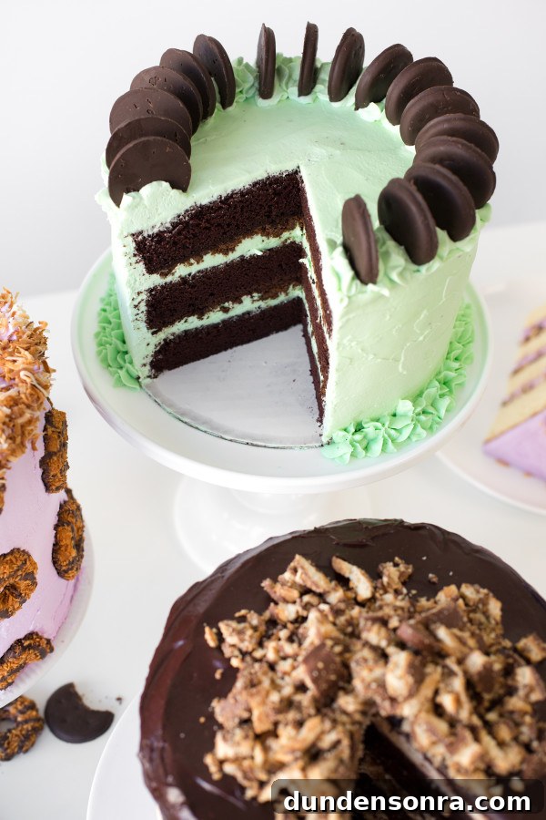 Cakes with cookies on them