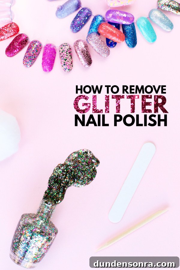 How To Remove Glitter Nail Polish | studiodiy.com