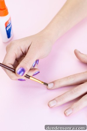 Someone painting their nails