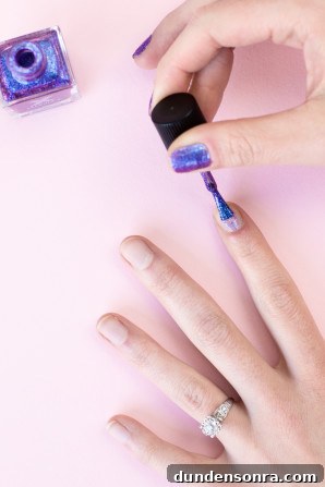 Someone painting their nails