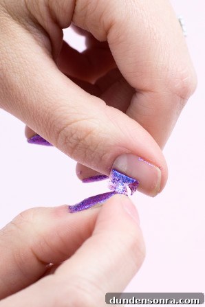 Someone painting their nails
