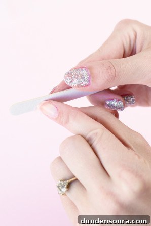 Someone painting their nails
