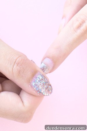 Someone painting their nails