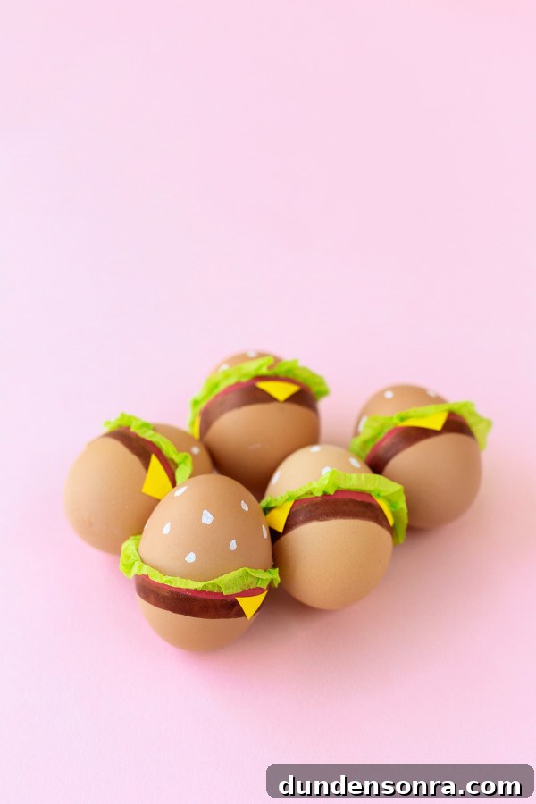 Eggs that look like burgers