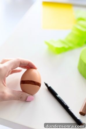 Egg with marker on it
