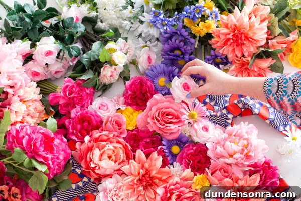 How to Make a Faux Flower Coat: Step-by-Step DIY Guide 3 Someone holding a fake flower