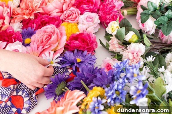 How to Make a Faux Flower Coat: Step-by-Step DIY Guide 4 Fake flowers