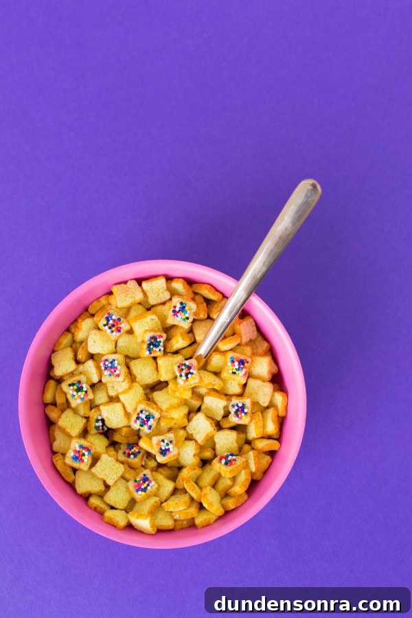 Fairy bread sprinkles in cereal