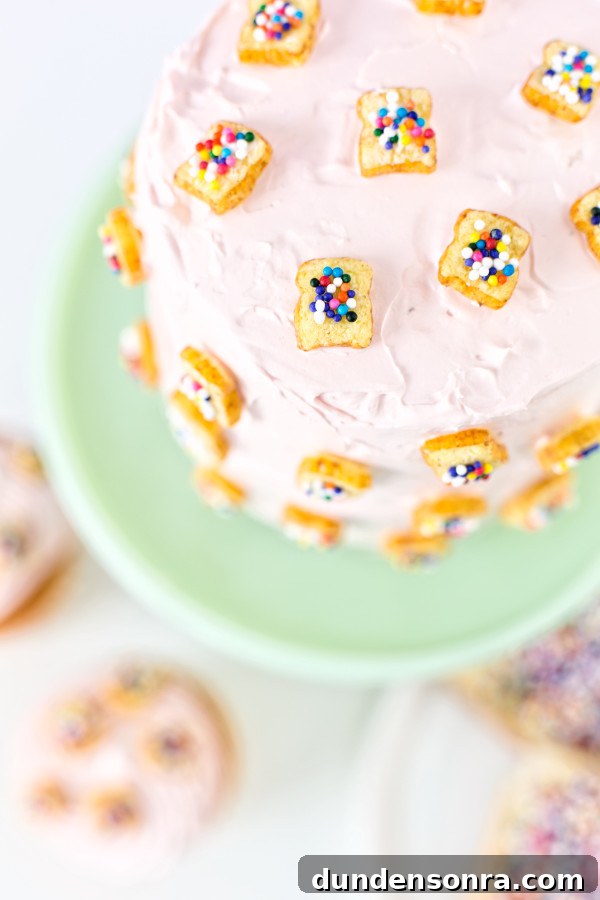 A cake with fairy bread sprinkles on it