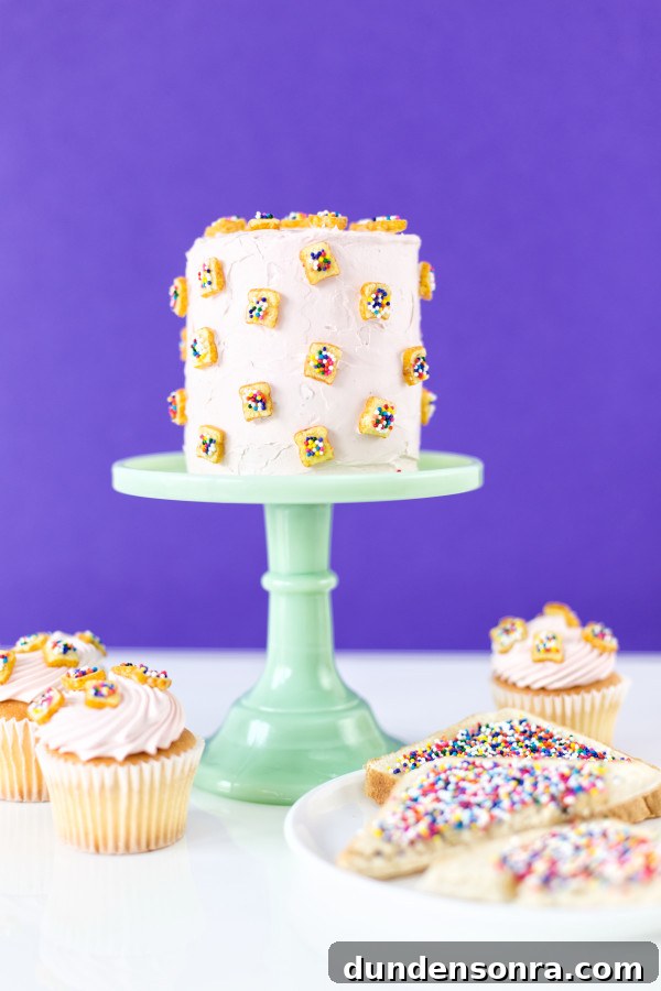 A cake with sprinkles on it