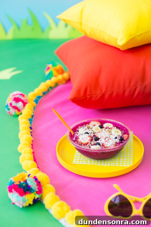 Acai bowls and pillows