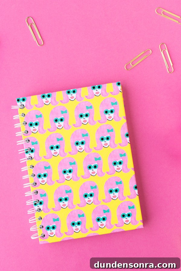 A notebook with characters on it