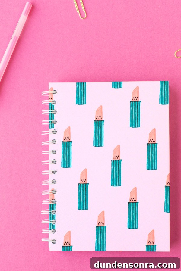 Printable Boss Lady Notebook Covers – Free Downloadable Designs 3 Notebook with lipstick on it