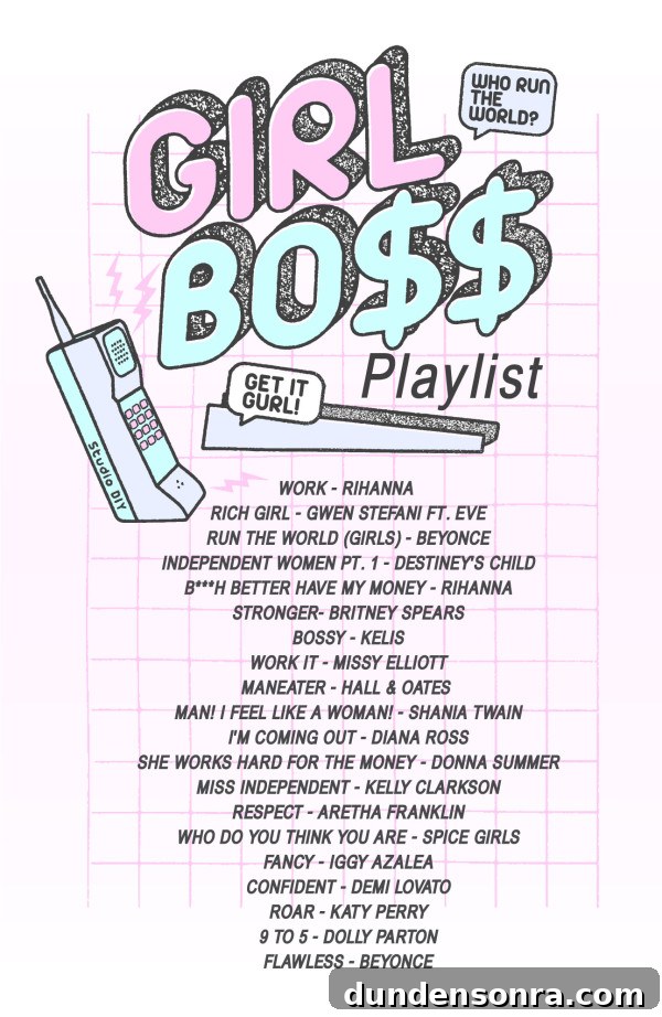 Empowering Playlist for Ambitious Women: Work & Hustle Tracks 2 Girl Boss Playlist | studiodiy.com