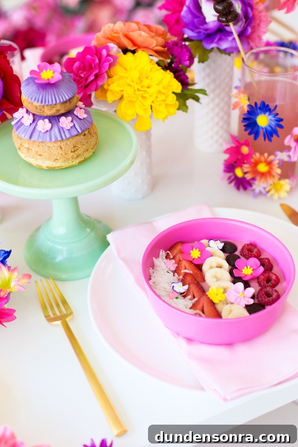 Mother's Day Floral Brunch Ideas to Celebrate Mom 12 Flower Power Smoothie Bowls