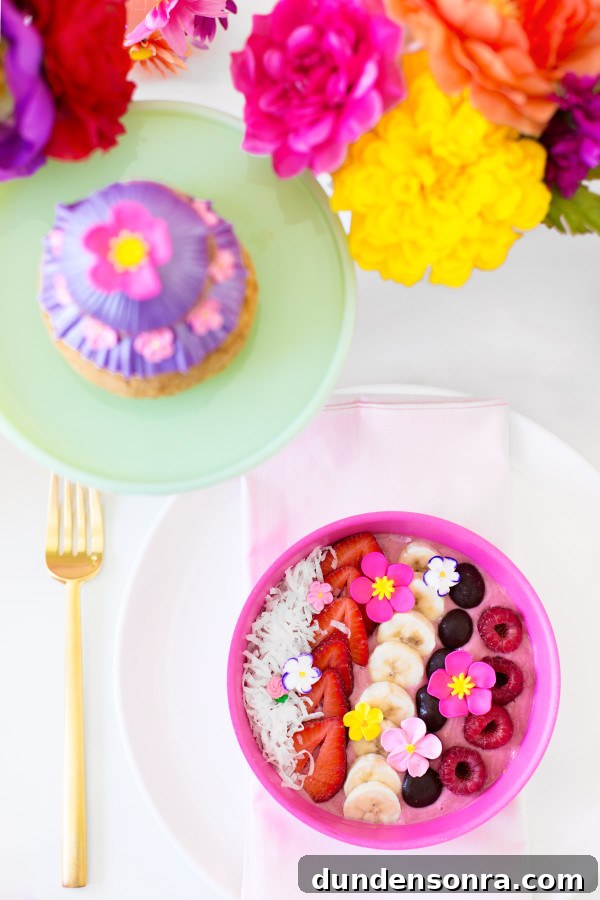 Mother's Day Floral Brunch Ideas to Celebrate Mom 13 Flower Power Smoothie Bowls