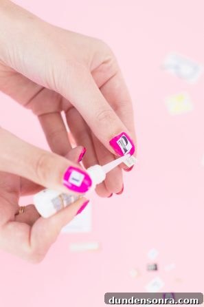 Someone painting their nails