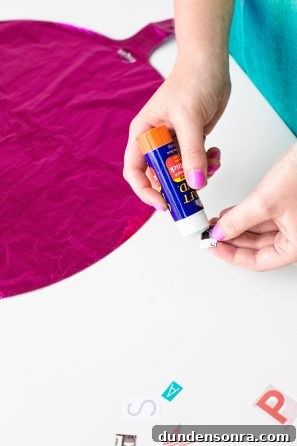Someone gluing something 