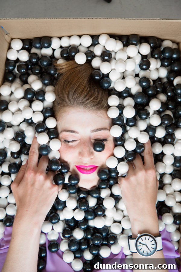 Someone in a ball pit