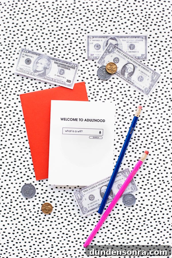 Printable Graduation Cards for New Adults — Free Downloads 5 Cards and fake money