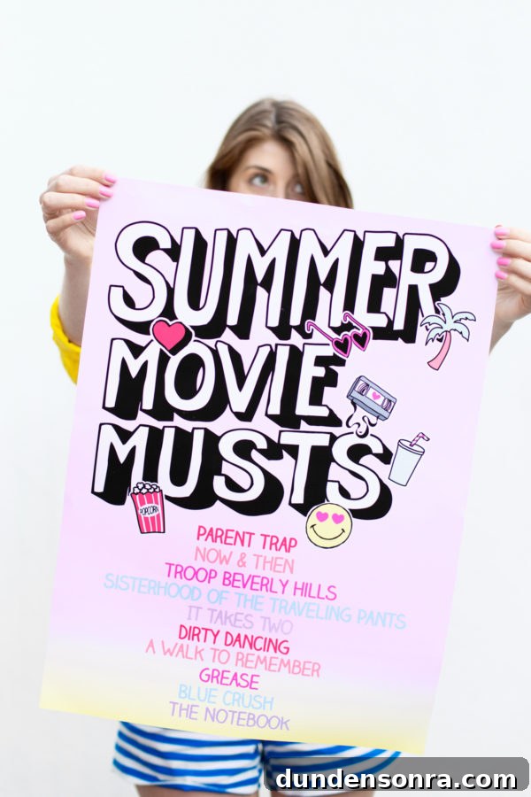 Host a Colorful Backyard Movie Night: Tips for a Magical Outdoor Screening 4 Summer Movie Musts (Free printable poster!) | studiodiy.com