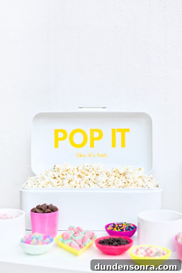 Host a Colorful Backyard Movie Night: Tips for a Magical Outdoor Screening 8 DIY Popcorn Bar for Backyard Movie Nights | studiodiy.com