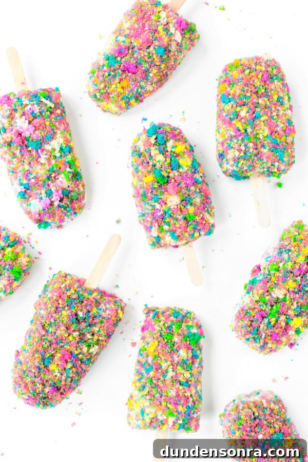 Birthday cake popsicles 