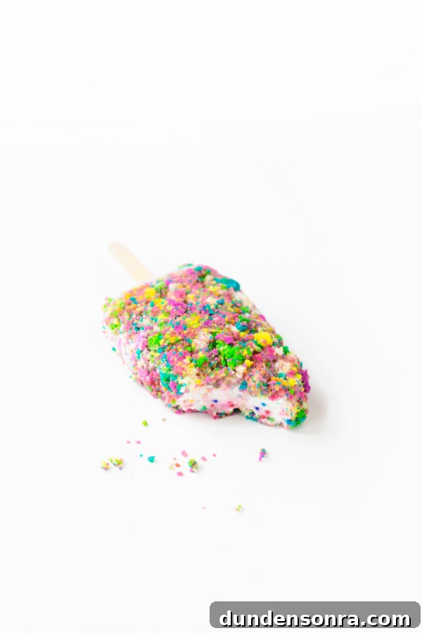 Birthday Cake Ice Cream Bars Recipe — Fun Party Dessert 3 Birthday cake popsicle