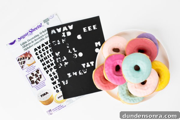 Colorful donuts and cards