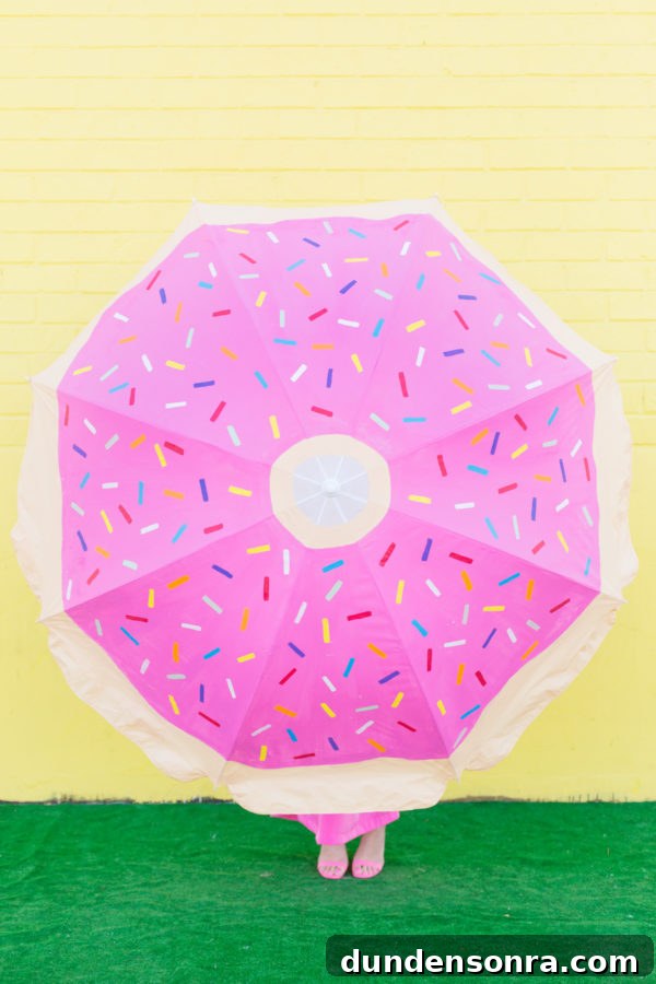 How to Make a Donut-Shaped Beach Umbrella: DIY Guide 3 Donut umbrella