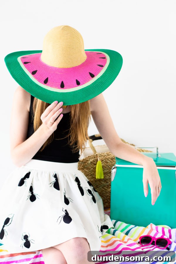 DIY Watermelon Hat | studiodiy.com