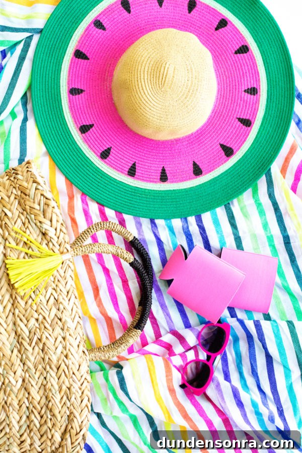 DIY Watermelon Hat: Cute Summer Floppy Sun Hat Tutorial 10 A watermelon hat and bag