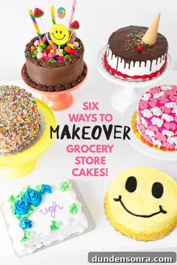 Cakeover: 6 Clever Store-Bought Cake Decorating Hacks 2 Different cakes and texts
